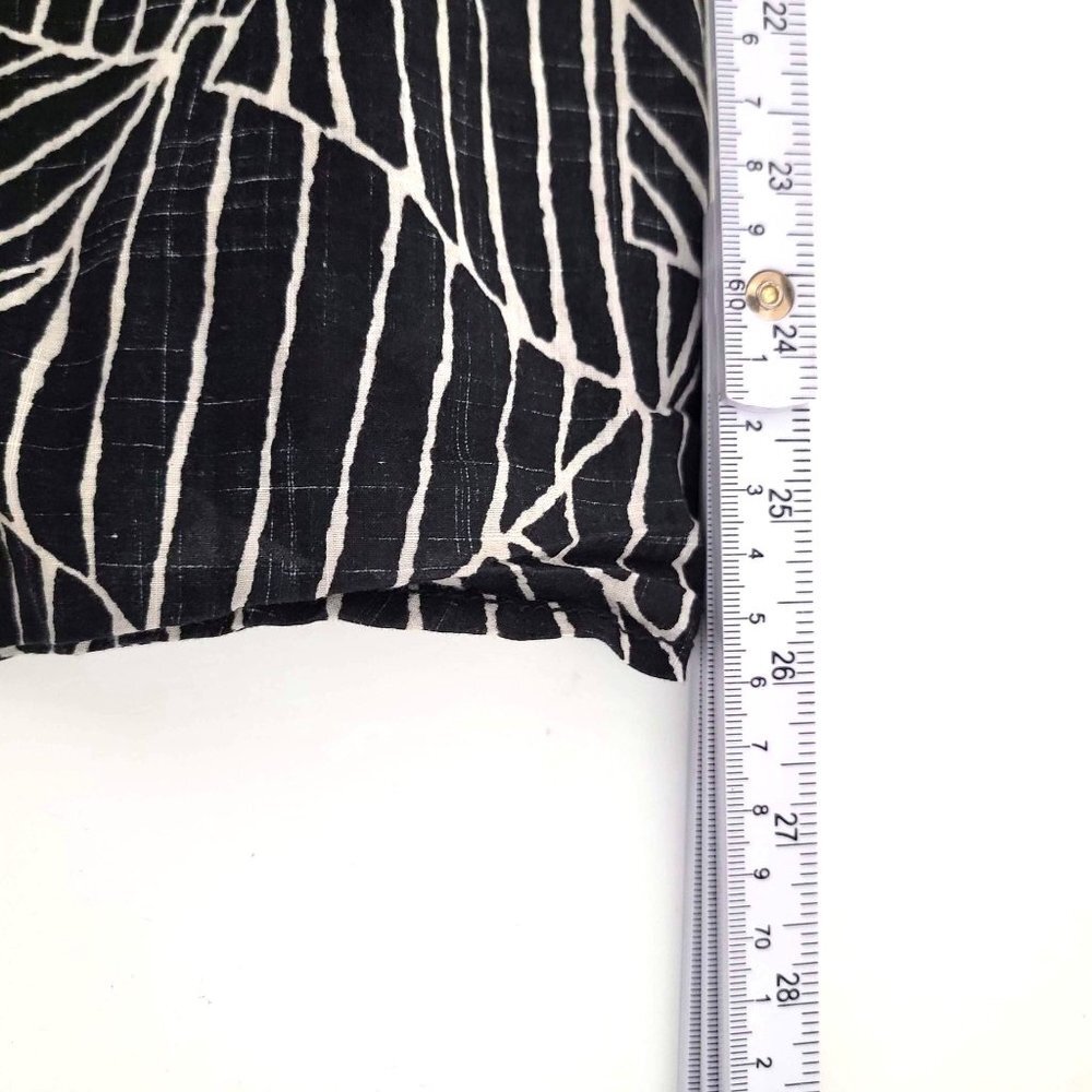 Volcom Black & Cream Abstract Print Slim Fit Short Sleeve Button Up Shirt SZ M - Picture 8 of 10